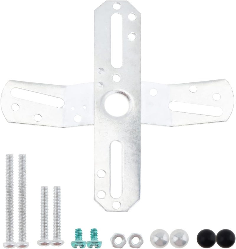 RTNLIT 4" Light Fixture Mounting Bracket, Universal Chandelier Crossbar 180 Rotation and Fixed, Cross-Shaped Lighting Parts with Screws and Nuts, 1 Pack - Image 1